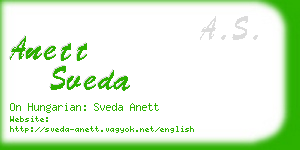 anett sveda business card